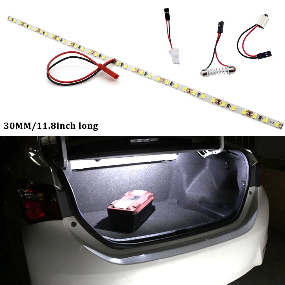 

Super Bright HID White T10 LED Strip Light W5W LED For Car Trunk Cargo Area or Interior Illumination White 3000K 4000K 6000K DIY