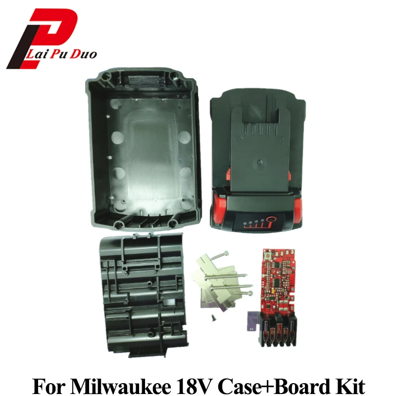 

M18 Li-ion Battery Plastic Case with Charging Protection Circuit For Milwaukee 18V M18 48-11-1815 3Ah 4Ah 5Ah PCB Board Kit