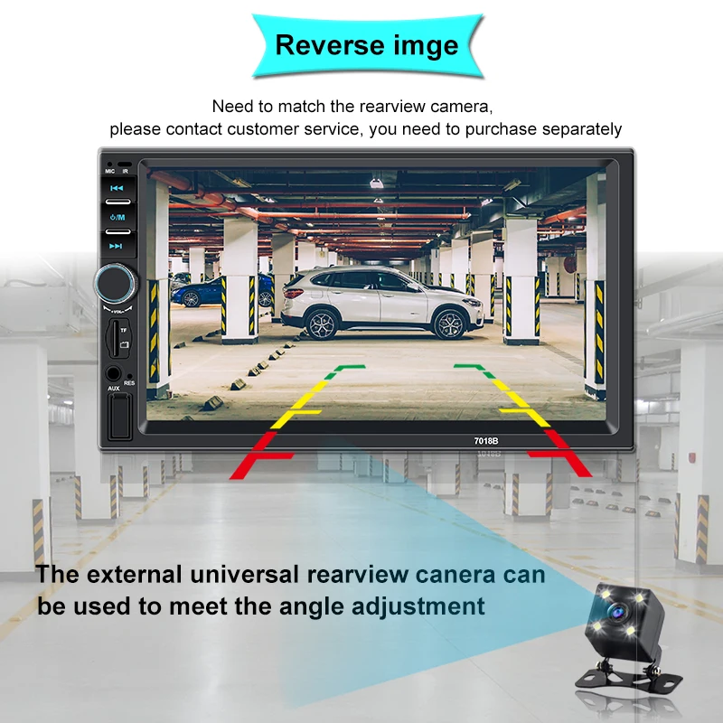 Автомобильный Радио плеер Зеркало Ссылка Авторадио 2 din общие модели автомобилей 7 ''дюймовый ЖК сенсорный экран Bluetooth Авто Стерео камера заднего вида