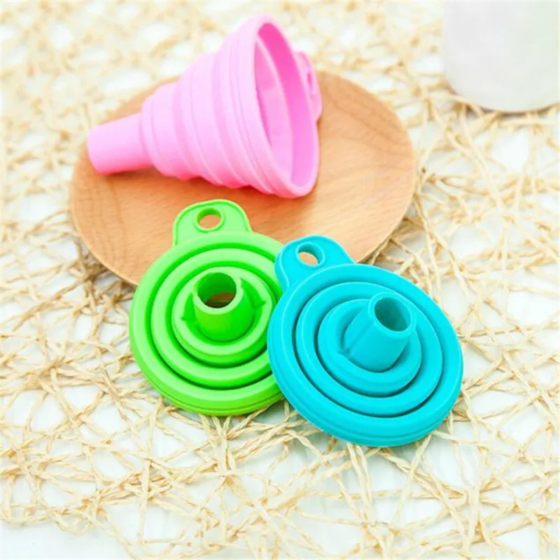 

Kitchen Home Mini folding telescopic long neck funnel creative household liquid dispensing mini funnel Kitchen Tools
