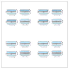 16 шт. Красота Безопасная бритва лезвия, лезвия для бритья Женский точилка 3 слоя женские сменные лезвия для бритвы головки подходят для Venuse уход за лицом