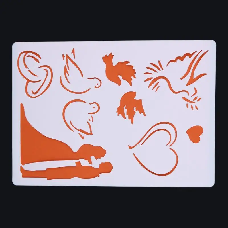 6x Layering Stencils For Walls Painting Scrapbooking Embossing Paper Cards