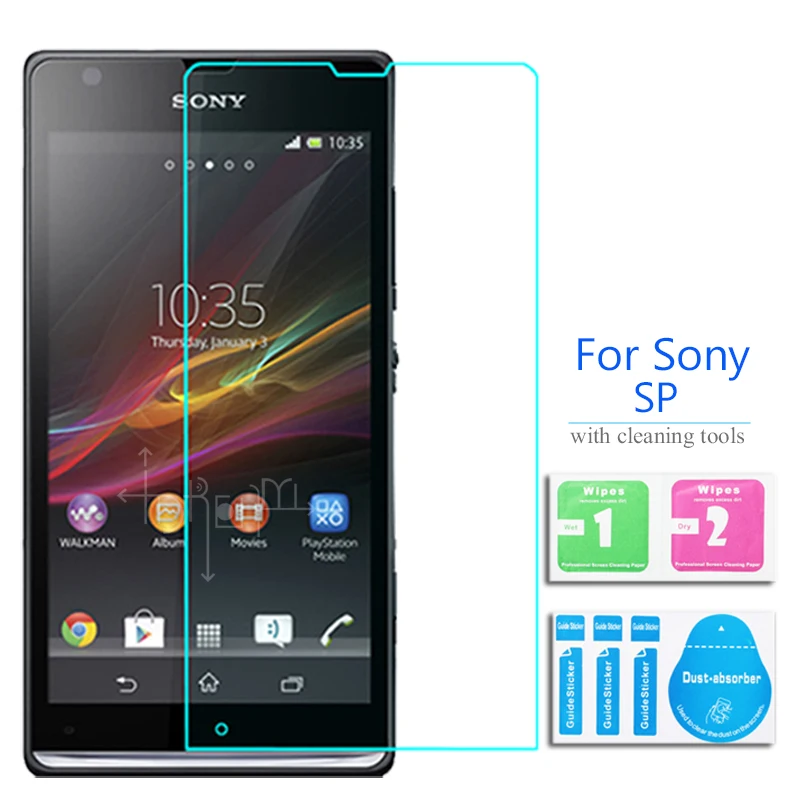 

2PCS For Sony Xperia SP Tempered Glass Screen Protector 2.5 9h Safety Protective Film on C5302 C5303 C5306 Lte phone 4.6 inch