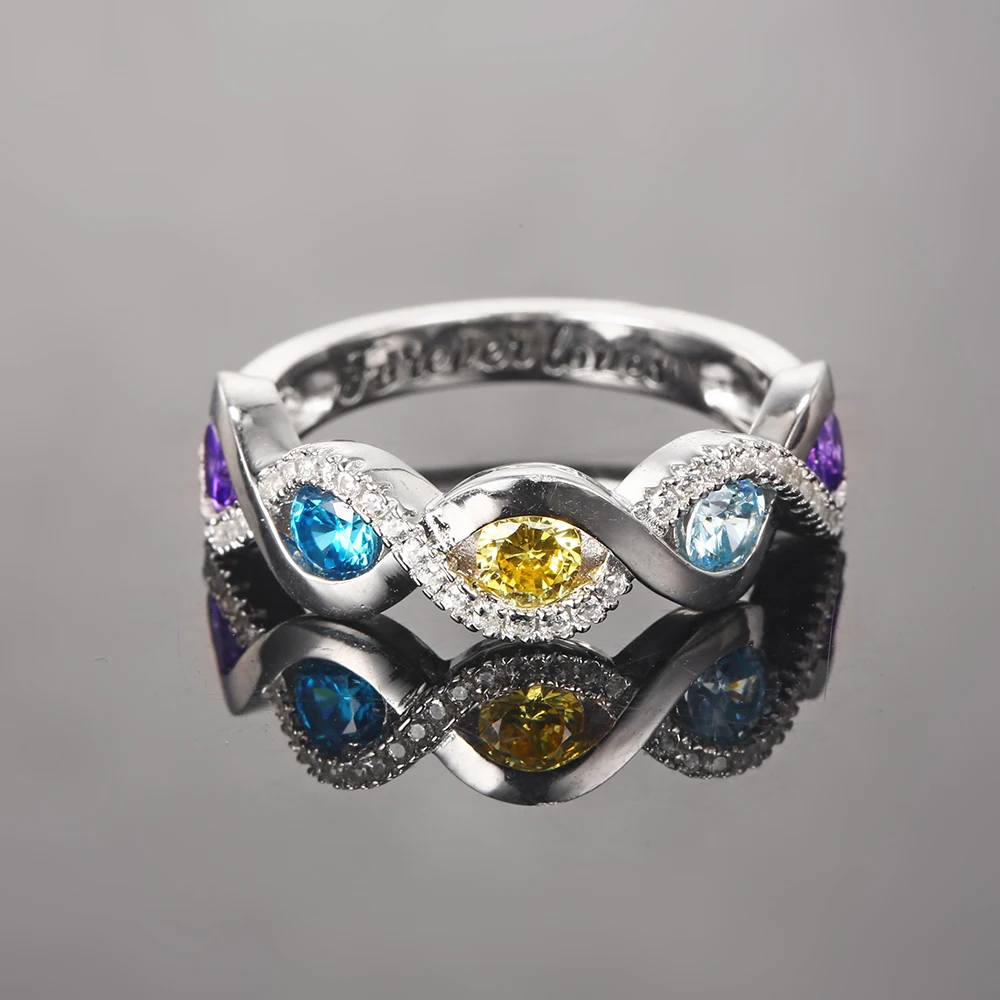 L11 925 Silver Custom Name Ring For Women Personalized Engagement Ring Customized Birthstone Rings Anniversary Gift (1)