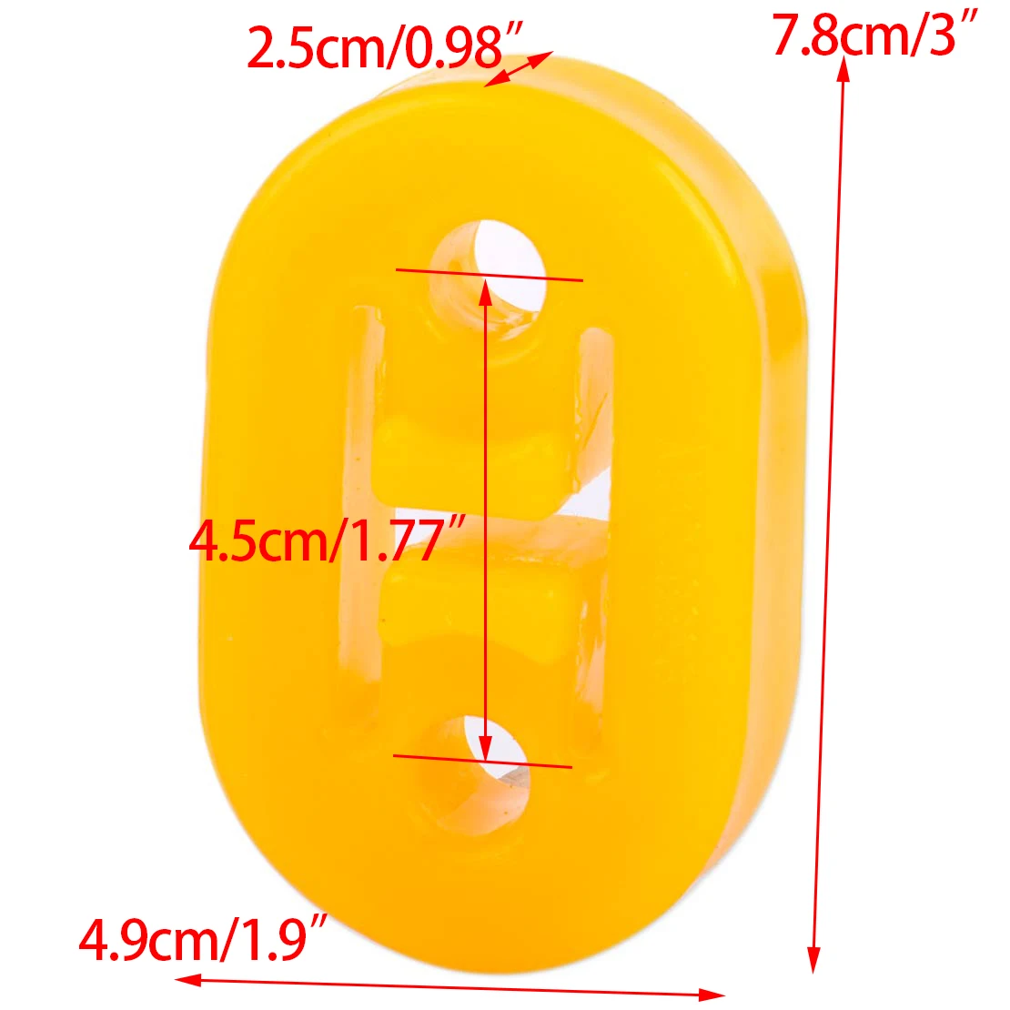 Универсальный автомобиль Желтый H форма 2 отверстия выхлопной трубы резиновое Крепление кронштейны Подвески заменить для VW Golf Audi, Mazda Hyundai honda