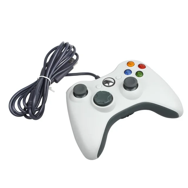 TSINGO USB проводной геймпад контроллер для Xbox 360 джойстик для игр официальный Microsoft PC игровой контроллер для Windows 7 8 10 - Цвет: Белый