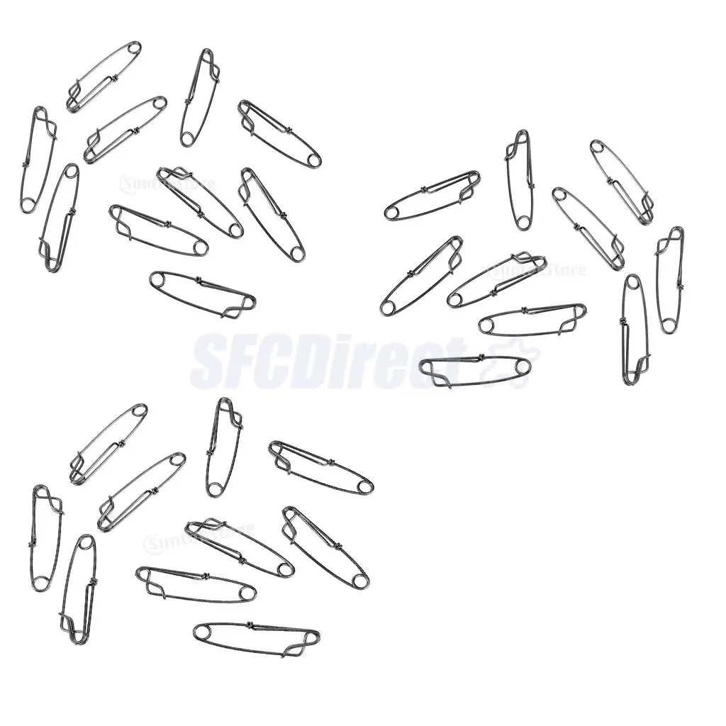 30pcs Stainless Steel Long Line Longline Clip for Fishing Snapper or Shark S 30pcs Stainless Steel Long Line Longline Clip for Fishing Snapper or Shark S