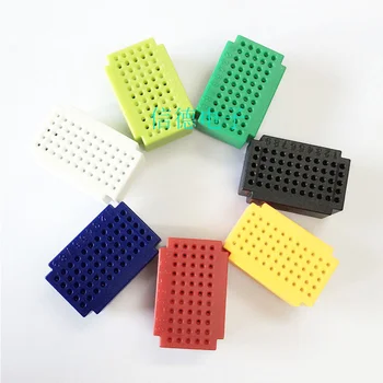 

New ZY-55 ZY-25 55 Hole / 25 Hole solderless mini breadboard PCB circuit board solderless test board(Random color)