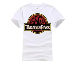 Модные для мужчин Игра престолов таргариен футболка Dragon Fire Park Geek короткий рукав хлопок Лето Уличная повседневное