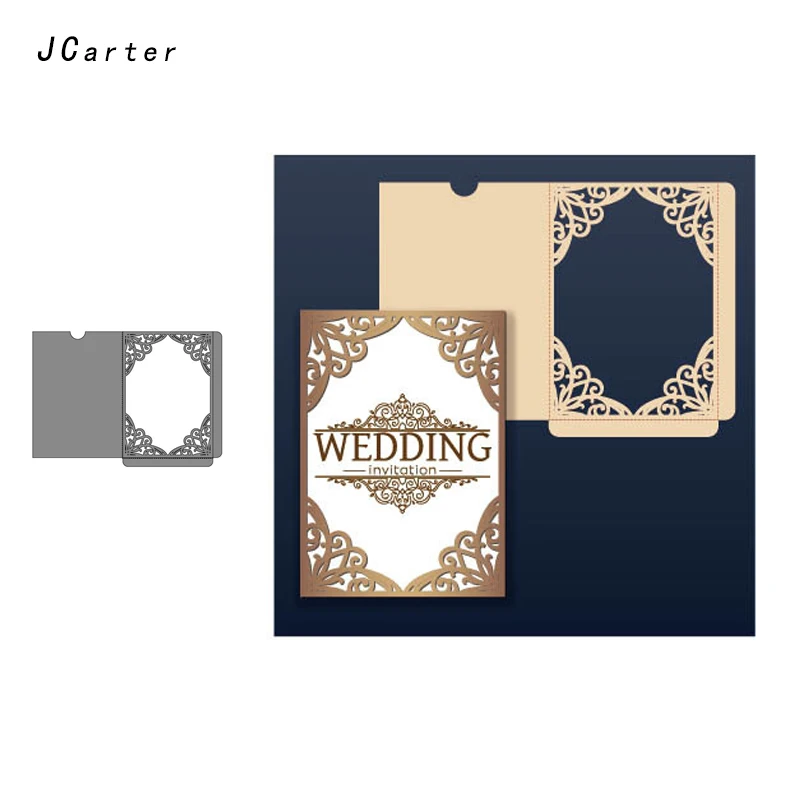 

JC Oversize Metal Cutting Dies Craft Cut Die Wedding Cards Cover Frame Background Stencil Scrapbook Handmade Album Paper Decor