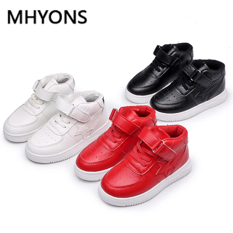 2018 New AutumnWinter Leisure Casual shoes for girls Fashion Breathable White Black Sneakers For Boys Brand Kids Shoes EU 26-36