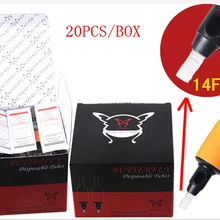 Yilong 20 шт. 14ft одноразовые Насадки для татуажа трубы стерилизованное ассорти "(25 мм) для Наборы машины Ручки рулевые для мотоциклов