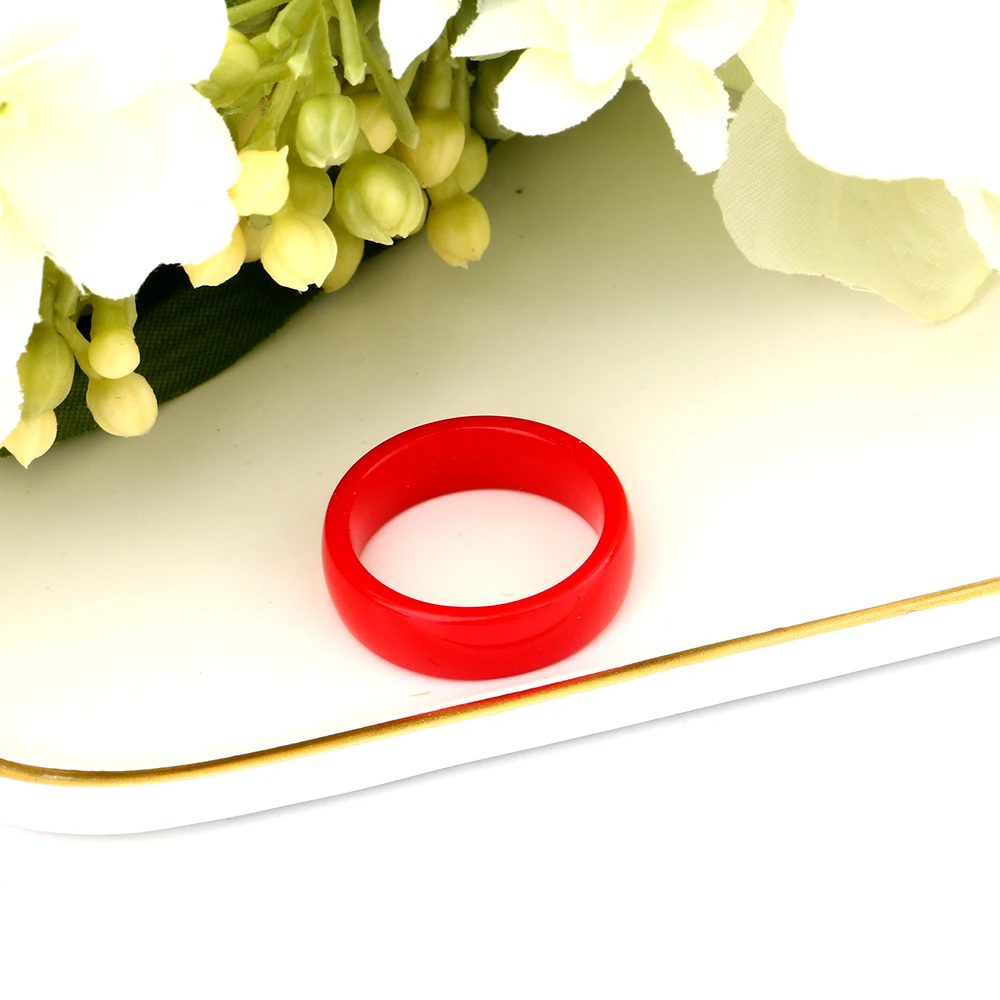 Wedding Rings Finger Rings Womens Ring Jewelry Rings 6mm Smooth Ceramic For Women Simple Style Party Gift