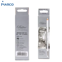 Marco Raffine – crayons mélangeur pour croquis, 12 couleurs huileuses, blanc, professionnel, doux, Pastel, pour peinture, dessin, ensemble artistique, Lapis De Cor 