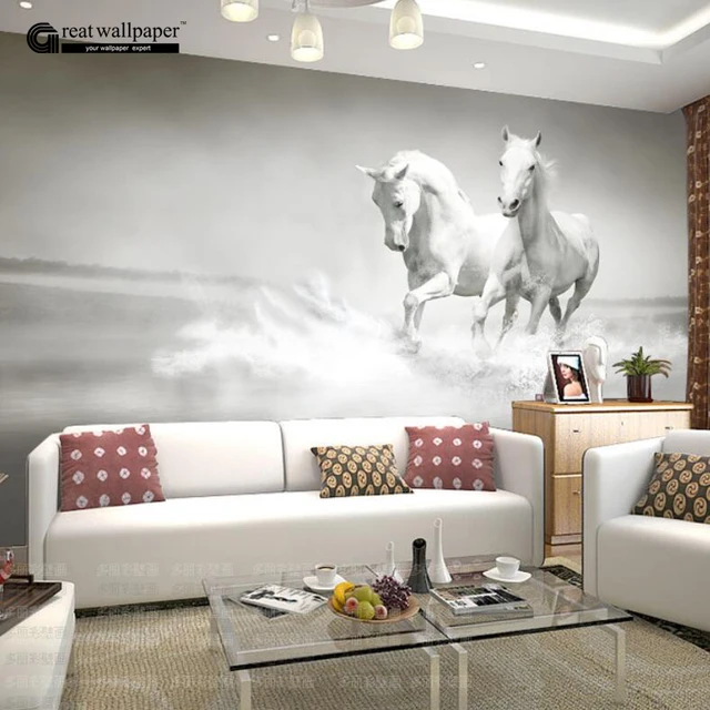 Horse Wall Murals aliexpress : buy custom any size 3d wall mural wallpaper Horse Wall Murals aliexpress : buy custom any size 3d wall mural wallpaper