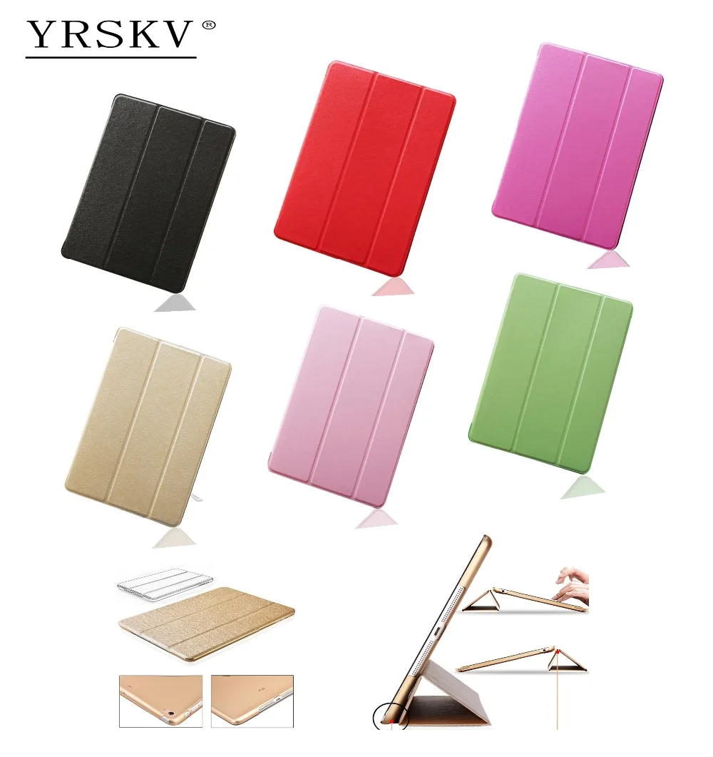 Чехол для iPad Air 2 (2014) YRSKV старший шелк Smart Cover Ultra Slim дизайнер Tablet PU кожаный чехол Tablet чехол для Apple iPad