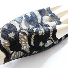 10 шт./лот черный сексуальный женский танцевальный костюм диско вечерние кружева без пальцев в сетку сетки короткие рукавицы