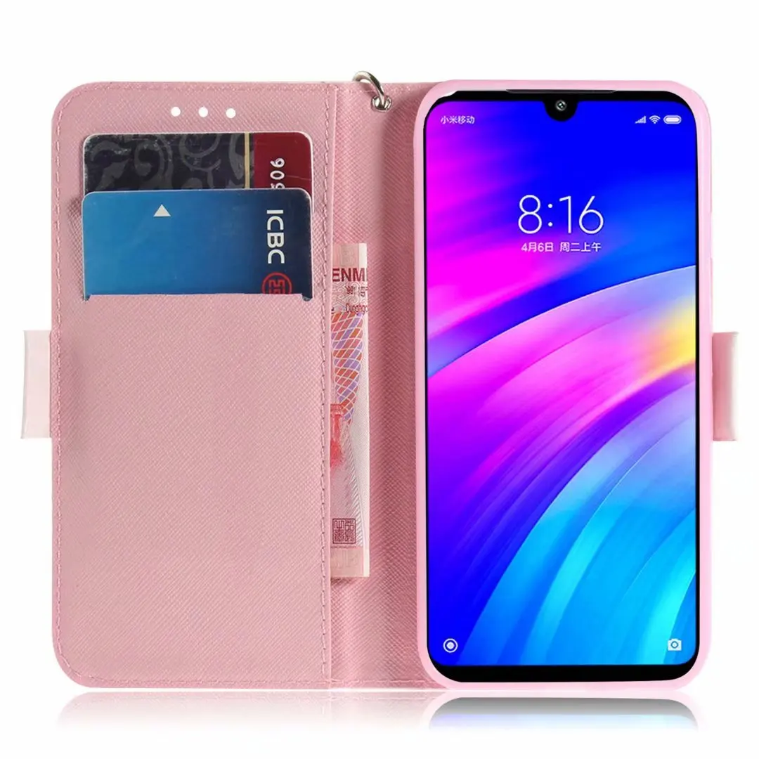 Кожаный чехол-бумажник с объемным цветком для телефона Xiaomi Mi 9T A2 6X F1 Redmi 6A 7A K20 5 Plus S2 Go Note 5 6 7 Pro, чехол с откидной крышкой и рисунком