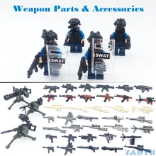 DIY Acessórios de Armas Arma Soldado Do Exército Militar figura Modelo Building Block Tijolo Braços WW2 Legoed Da SWAT Da Polícia de Brinquedo Para Crianças
