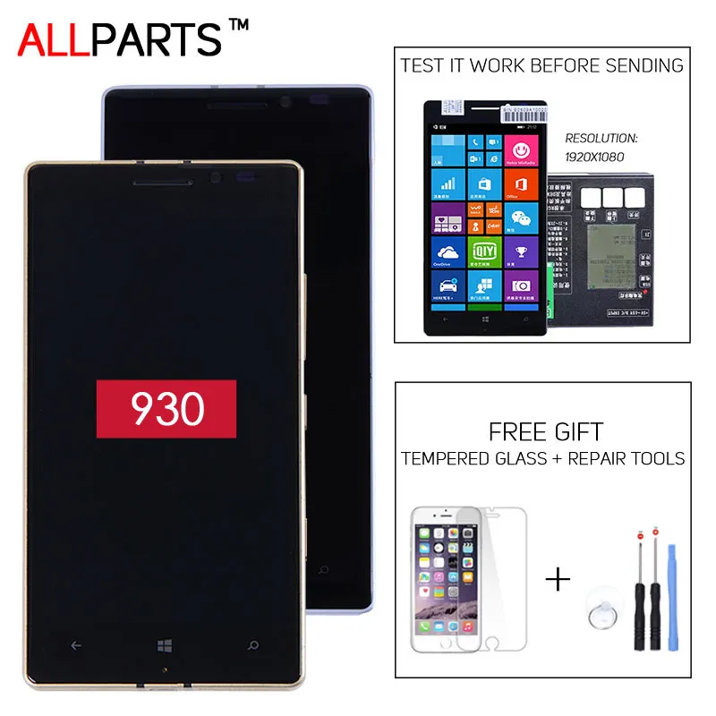 

Original AMOLED 5.0 inch Display For NOKIA Lumia 930 LCD with Touch Screen Digitizer Assembly with Frame Lumia 930 LCD