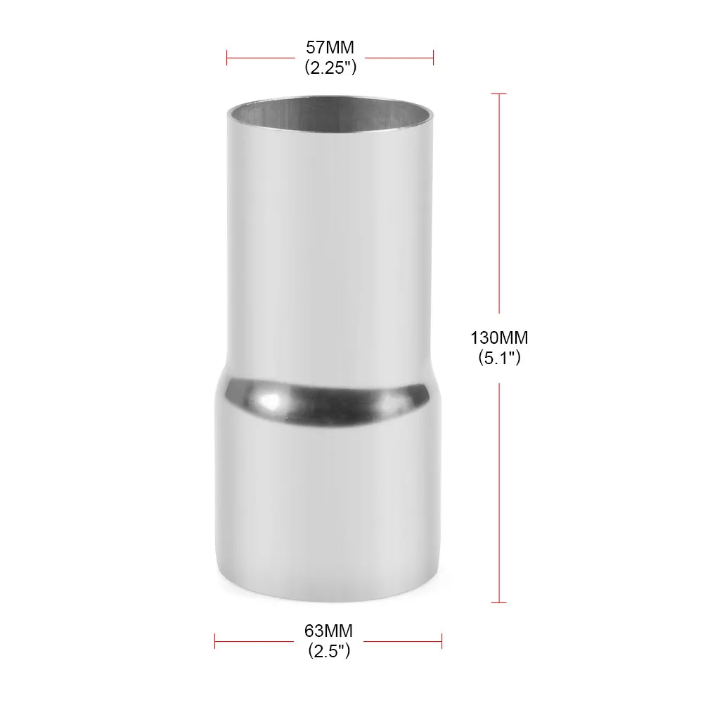 OD:2" 2.25" 2.5" 3" Stainless Tapered Standard Exhaust Reducer Connector Pipe Tube