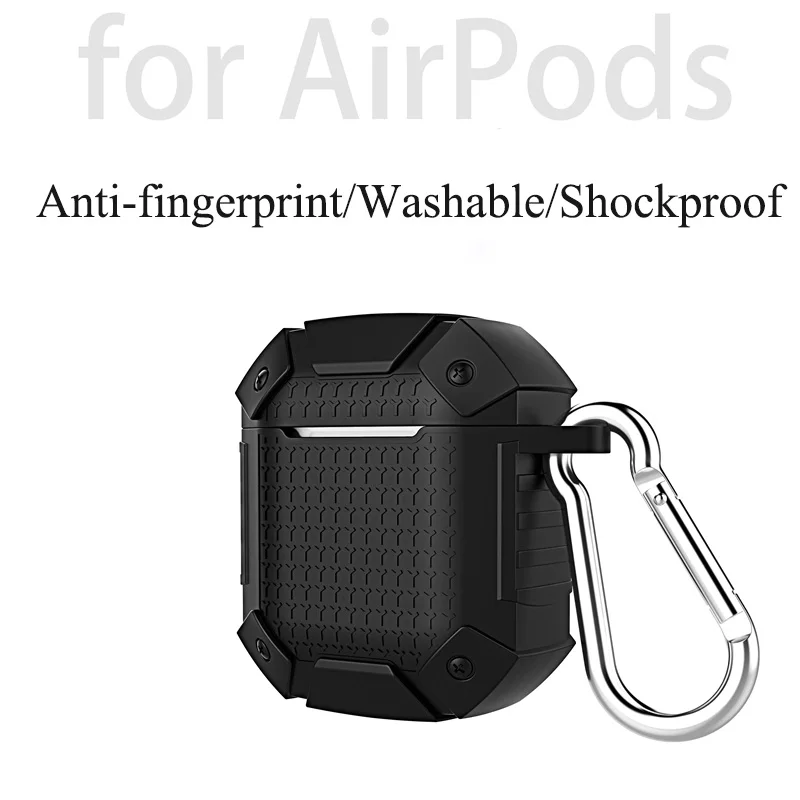 Противоударный чехол для наушников Airpods 1 2 больших нагрузок мягкий ТПУ защитный