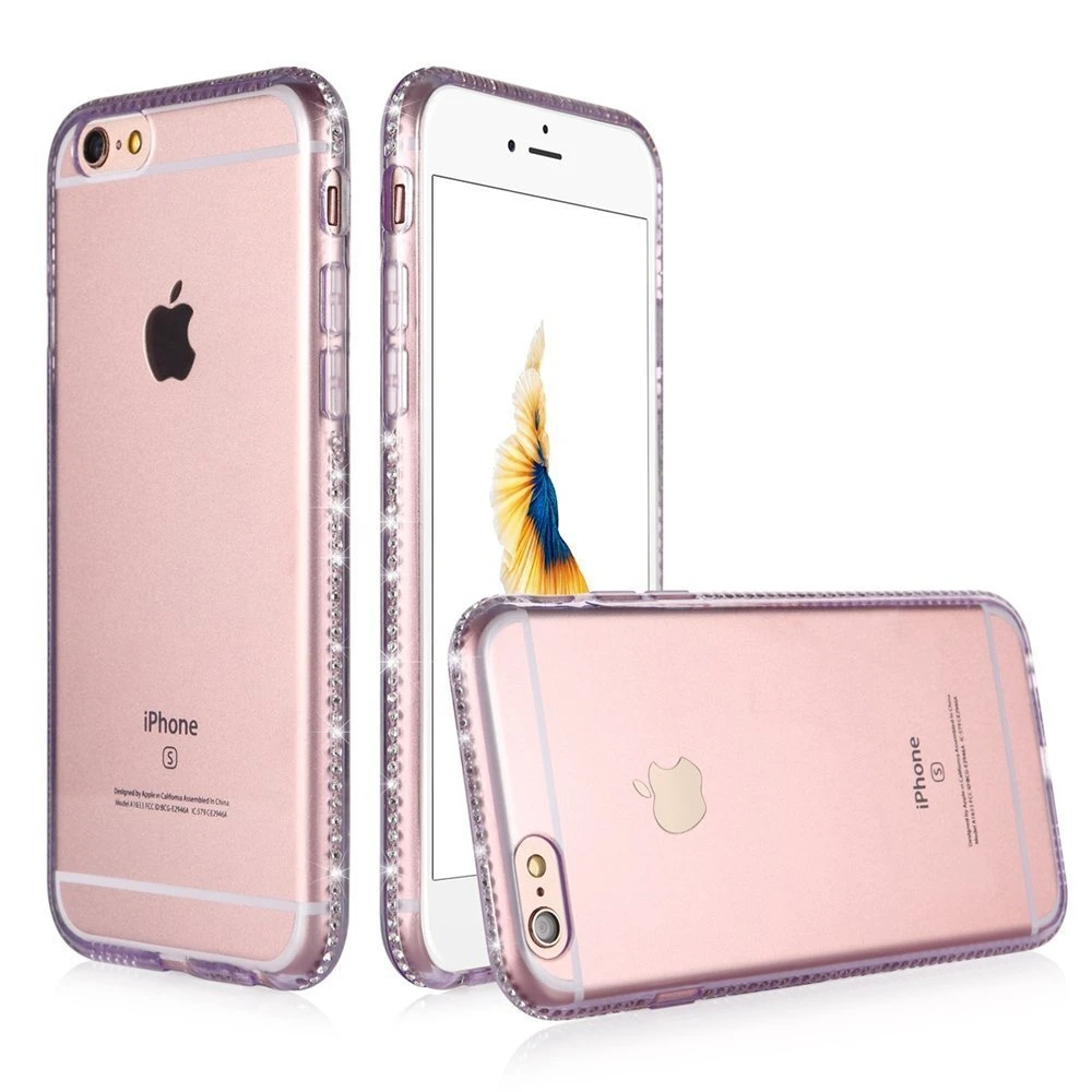 Portefeuille For Coque Iphone 6 S Case Clear Protective Back Cover Bling Diamond Glitter Frame For Iphone 6s 4 7inch Accessories For Iphone For Iphone 6sfor Iphone 6 Aliexpress