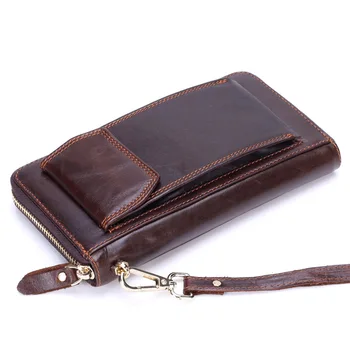 

Men Brand wallet genuine leather business wallet mobile phone bag money bag card holder wallet coin purse male clutch handbag