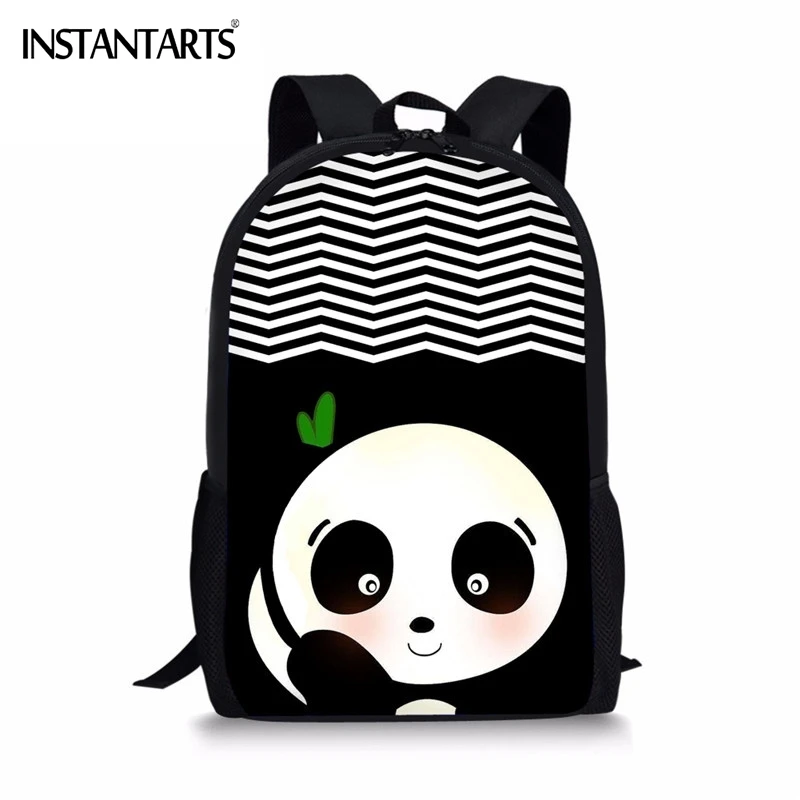#*Cheap INSTANTARTS Cute Cartoon Panda Print Primary School Students Schoolbags Casual Children Bookbags Travel Shoulder Bags Backpacks