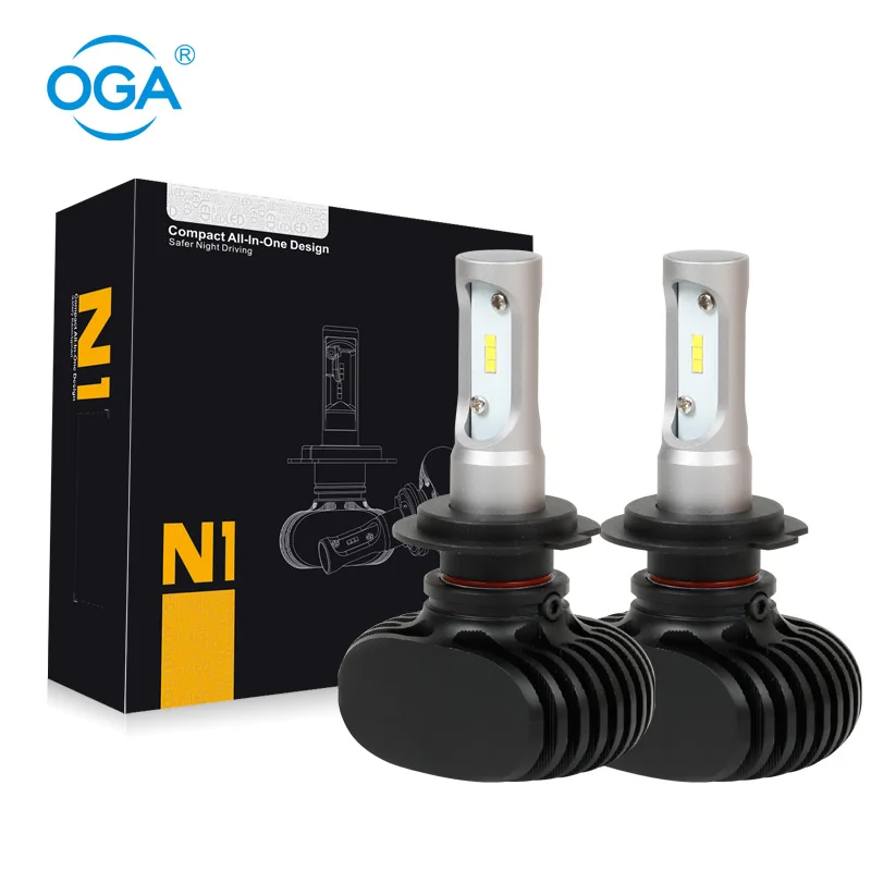OGA 2PCS 50W 8000Lumens H7 font b LED b font Auto Head Lamp Car Headlight Kit