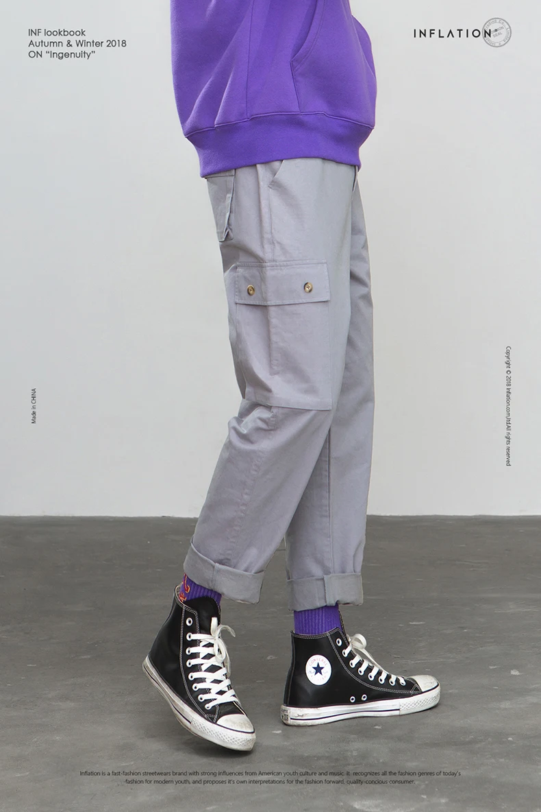 Новинка, брюки карго в стиле хип-хоп с карманами, мешковатые штаны-шаровары для бега, повседневные штаны для мужчин, повседневные уличные брюки, 8864W