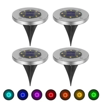 

Solar LED Garden Lamps Outdoor Underground Lamp Landscape 7 Color Changing Pathway Lights For Walkway Patio Yard Lawn Driveway