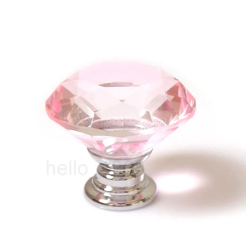 5pcs 30mm Pink Crystal Cabinet Handle Cupboard Closet Drawer 5pcs 30mm Pink Crystal Cabinet Handle Cupboard Closet Drawer S Pulls Diamond Shiny Kitchen Pull New