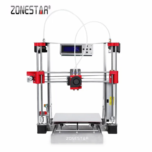 Special Offers Zonestar P802QR2 220 x 220 x 240mm Easy assemble Full Acrylic 3D Printer DIY Kit with Double Extruders