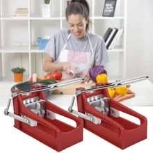 Newest Hand Push Type Potato Chipper French Fries Slicer Maker Vegetable Fruit Chip Cutting Device Stainless Steel Blade Chopper
