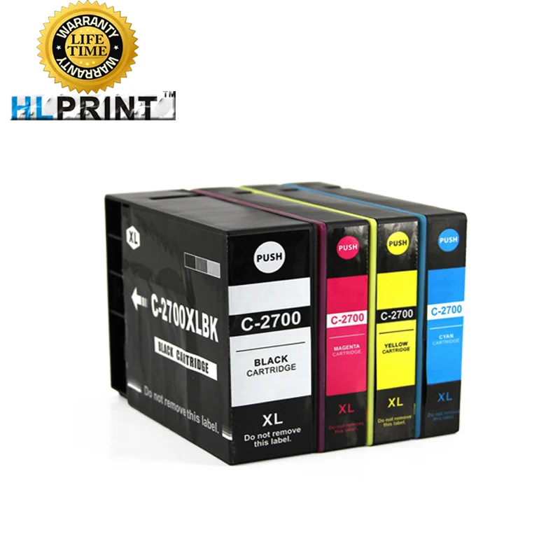 

PGI 2700XL ink cartridge Compatible for Canon MAXIFY IB4070 IB4170 MB5070 MB5170 MB5370 MB5470 printer pigment ink 4pcs
