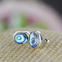 Высокое качество, Настоящее серебро 925 пробы, натуральная оболочка абалона, круглые милые женские ювелирные изделия, геометрические цветные женские серьги, подарок