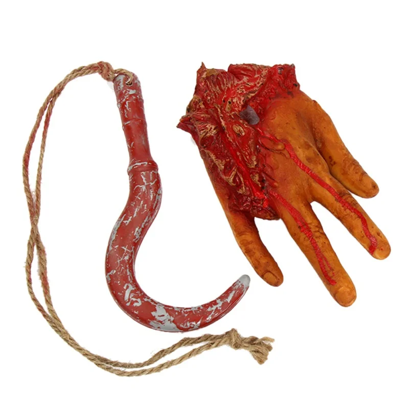 

Halloween Fake Scary Severed Hand Blood Hand Blood Foot Props Simulation Bloody Limbs Fake Scar Halloween Party Horror Decor