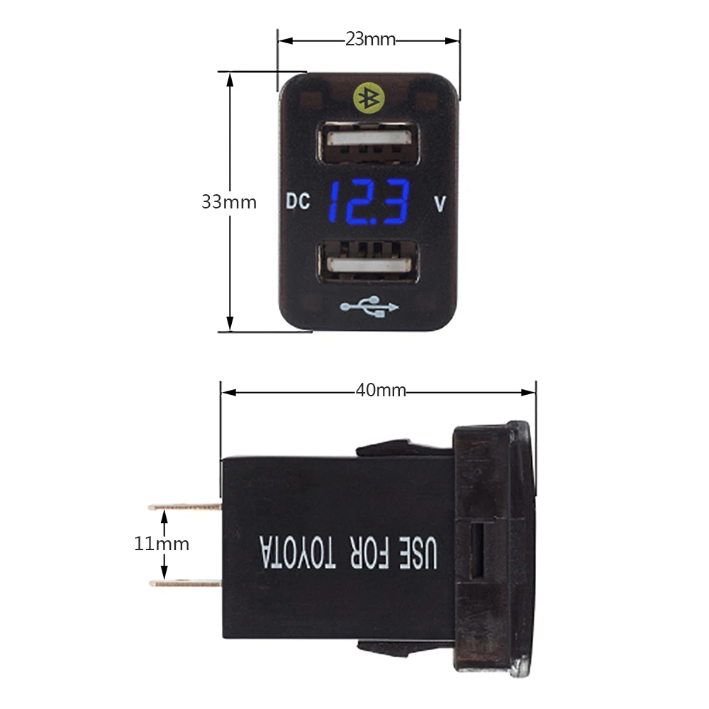 3.1A двойной Переходник USB для зарядки в машине DC 12 24V Авто прикуриватель iOS/Android с