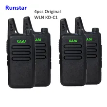 4 шт. Новая акция WLN KD-C1 мини Wiress двухканальные рации UHF Ручной двухстороннее радио станции Communicator трансивер ham радио