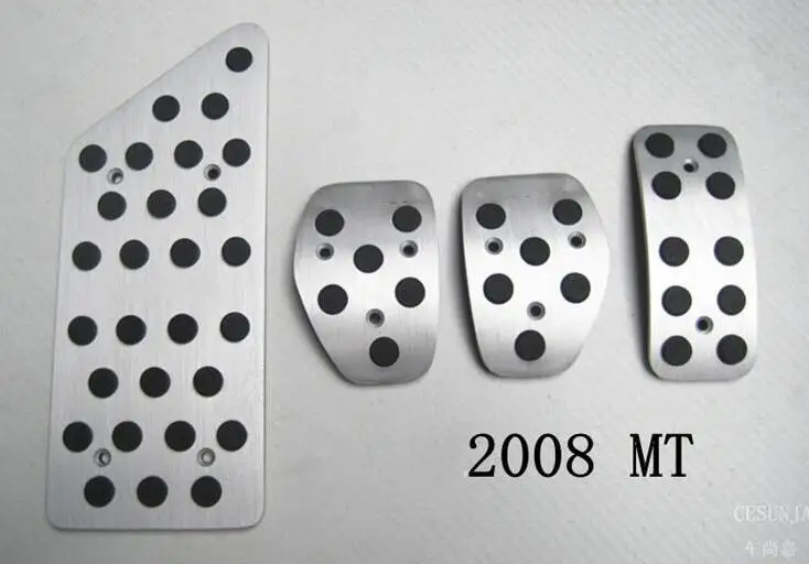 

car-styling case for Peugeot 2008 2014 2015 2016 Wholesale New Aluminum Alloy Car Throttle pedal Foot Pedal Rest Plate MT
