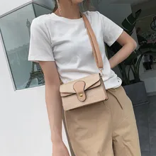 Британская мода простая маленькая квадратная сумка женская дизайнерская сумка Высокое качество PU кожа цепь мобильный телефон сумки на плечо