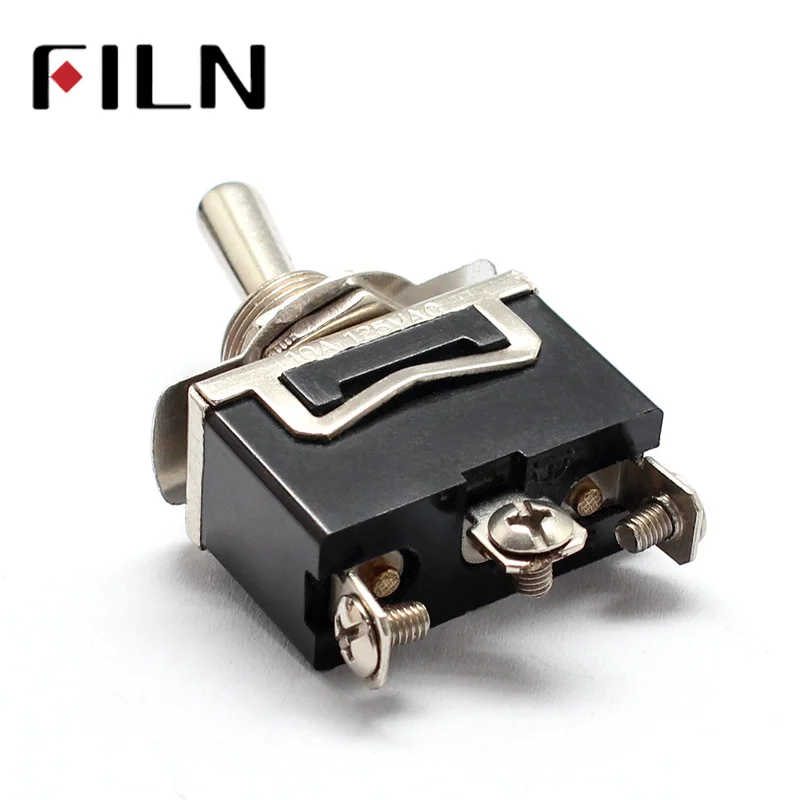KN3C-102 ON ON 1Pc black Heavy Duty SPDT 3 Screw Terminal  Toggle Switch (3)