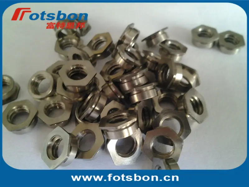 

F-M6-3 press in nuts, Flush nuts, stainless steel 303, PEM standard, in stock.