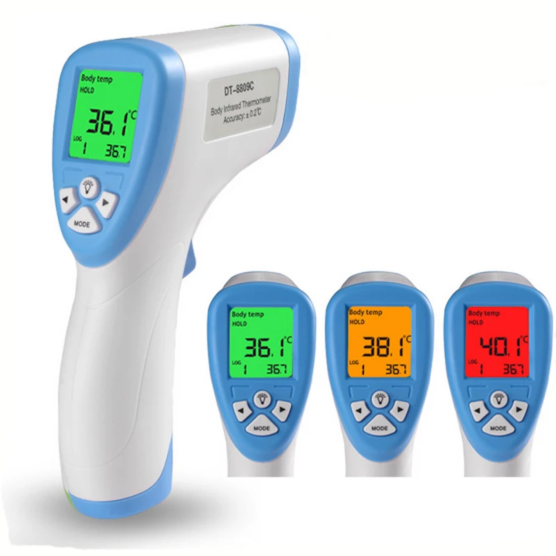 

3 Colors 1 PCS Forehead Non-contact Infrared Baby Thermometer with LCD Backlight Digital Thermometer Health Baby Care