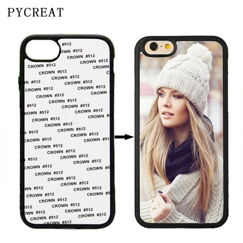 

For iPhone 7 Case 2D Sublimation Case Rubber TPU DIY Blank Case Sublimation Cover Fundas for iphone 7 With Aluminum Insert Coque