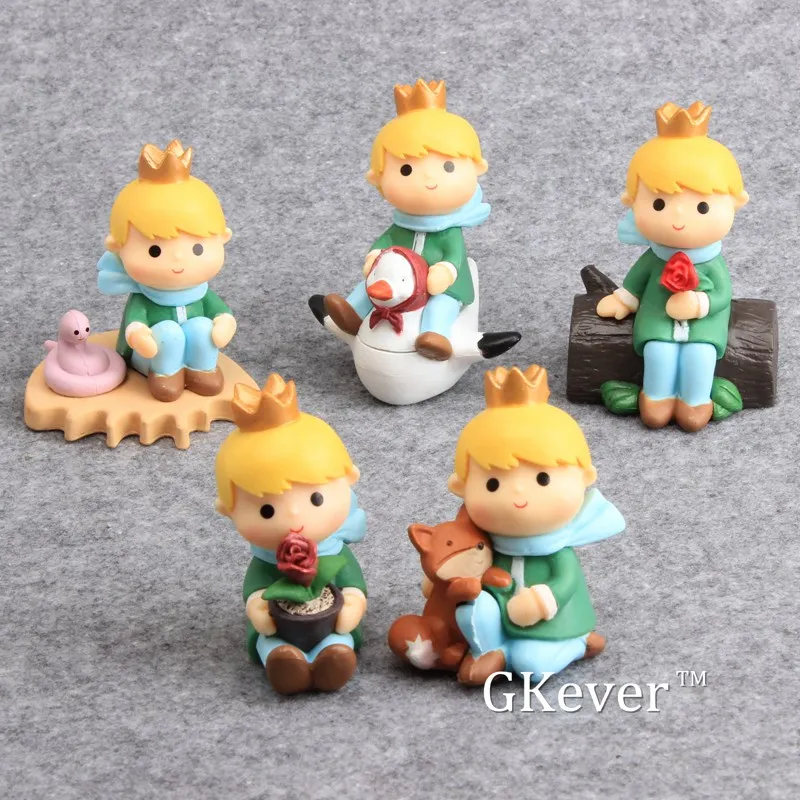 

High Quality 5 Pcs/Set The Adventures of the Little Prince with Rose Fox PVC Figure Collectible Model Toys 7 CM Kids Present