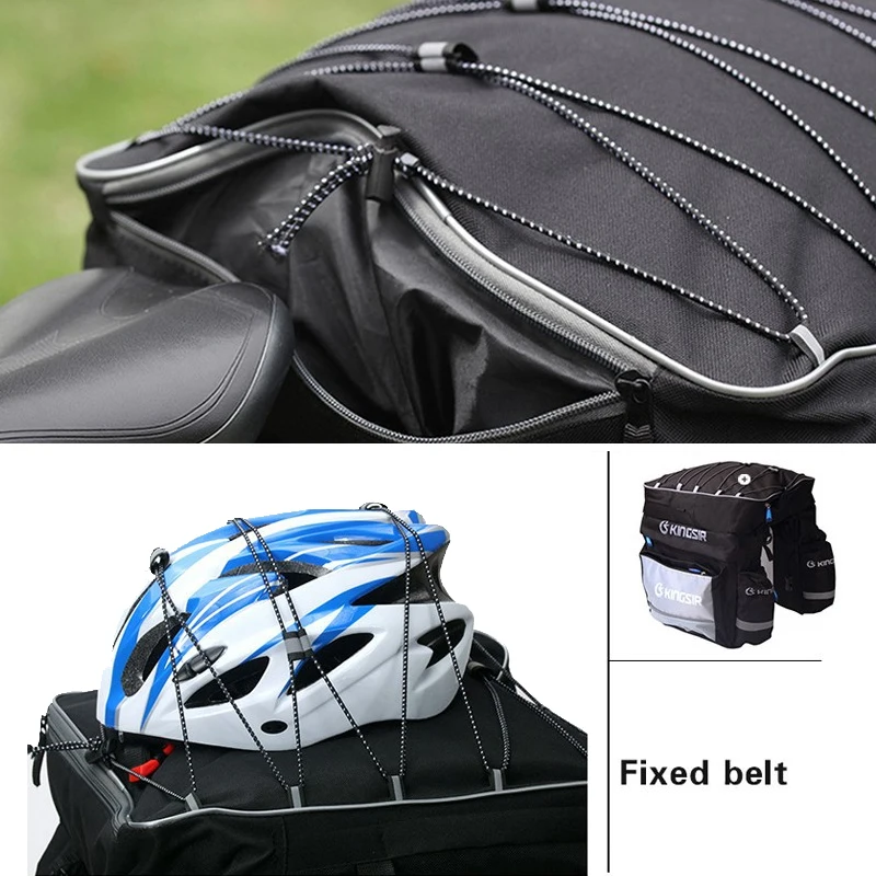 Сумка для велосипедного багажника, велосипедная двойная сторона, заднее сиденье, сумка для велосипедного багажа, сумка-контейнер с фиксированным ремнем+ непромокаемый чехол