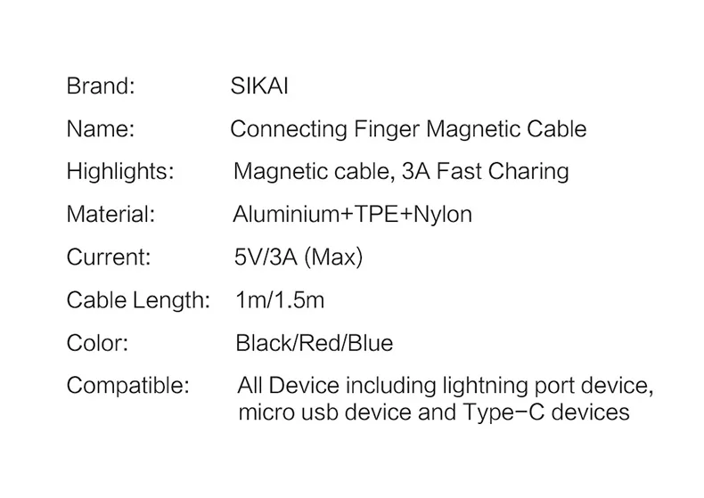 Магнитный usb-кабель 3 в 1, зарядное устройство micro usb type c QC 4,0 3,0, зарядка для android iphone xiaomi redmi iphone xr samsung sikai