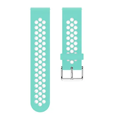 Силиконовый спортивный ремешок для часов Ремешок для Garmin Forerunner 645 245 245 M Vivoactive3 Смарт-часы браслет с двойными цветами - Цвет: mint green white